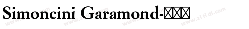 Simoncini Garamond字体转换